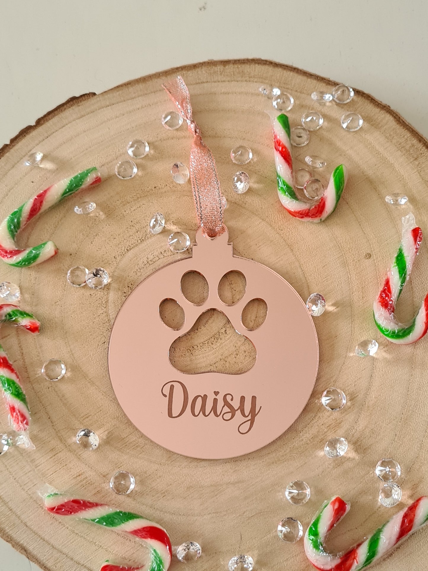 Personalised Pet Pawprint Bauble