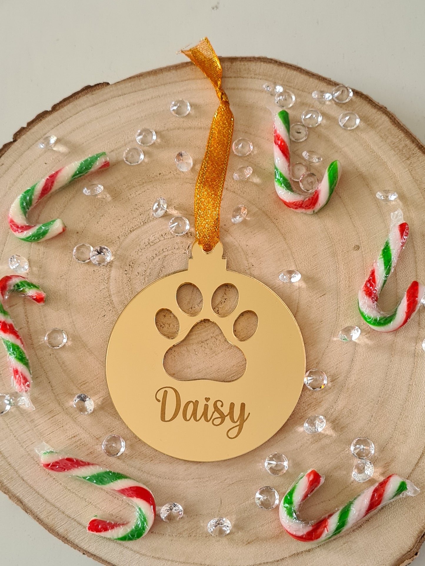 Personalised Pet Pawprint Bauble