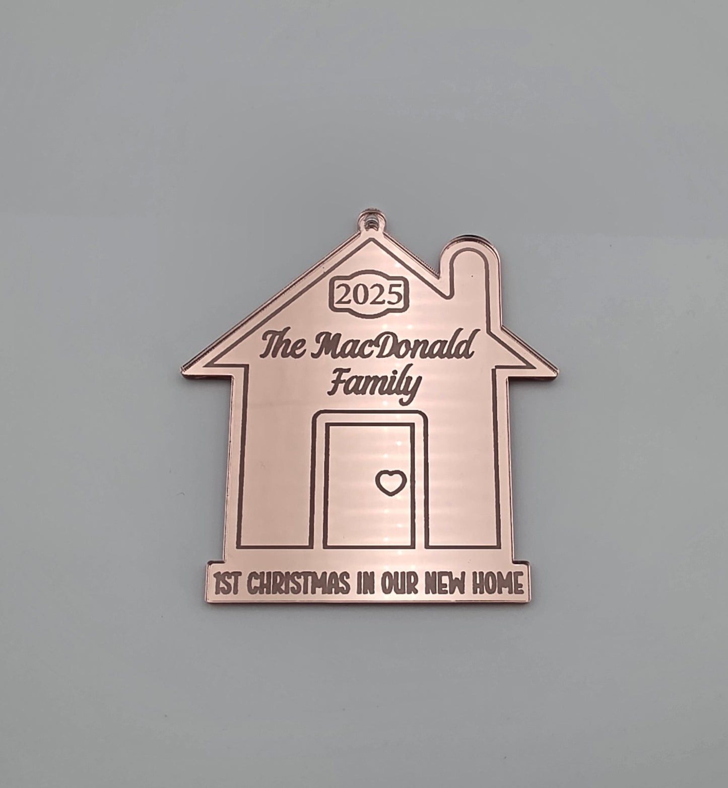 Personalised New Home Bauble 2025 | 1st Christmas in Our New Home House Ornament | Mirror Acrylic Decoration Gift