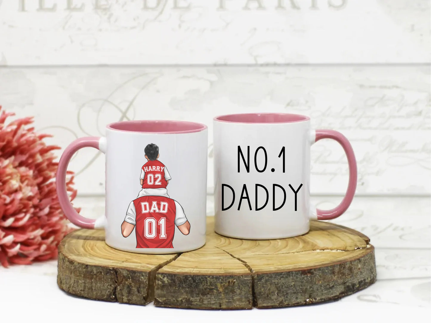 Pink Handle Twin Mug Mockup