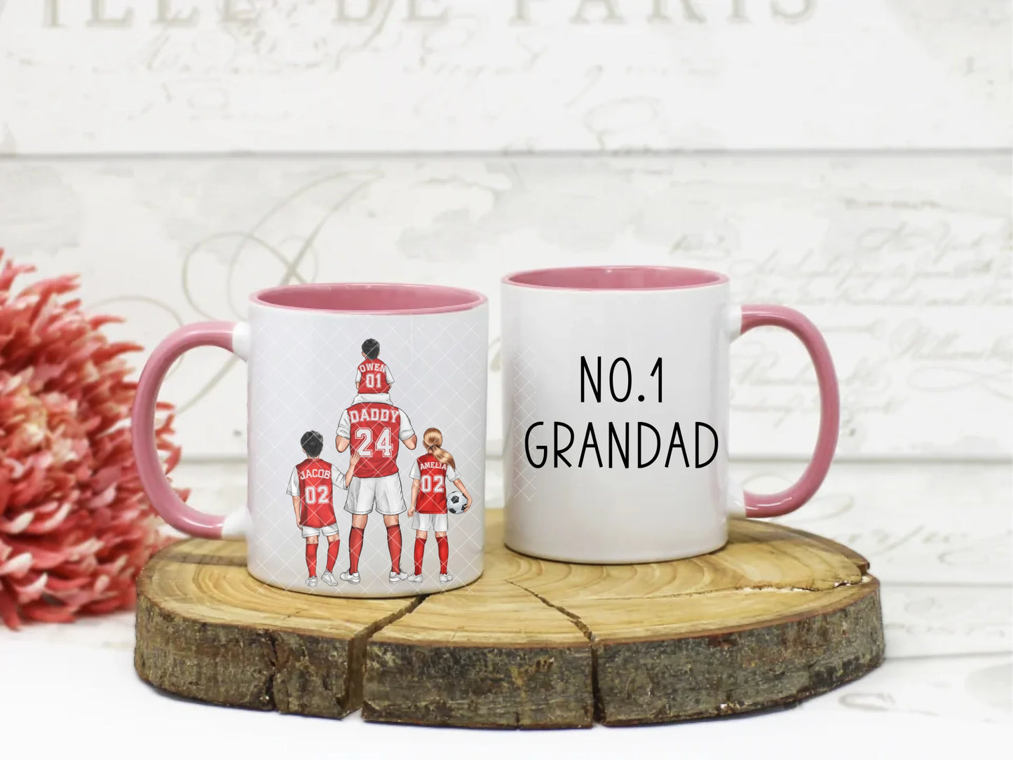Pink Handle Twin Mug Mockup