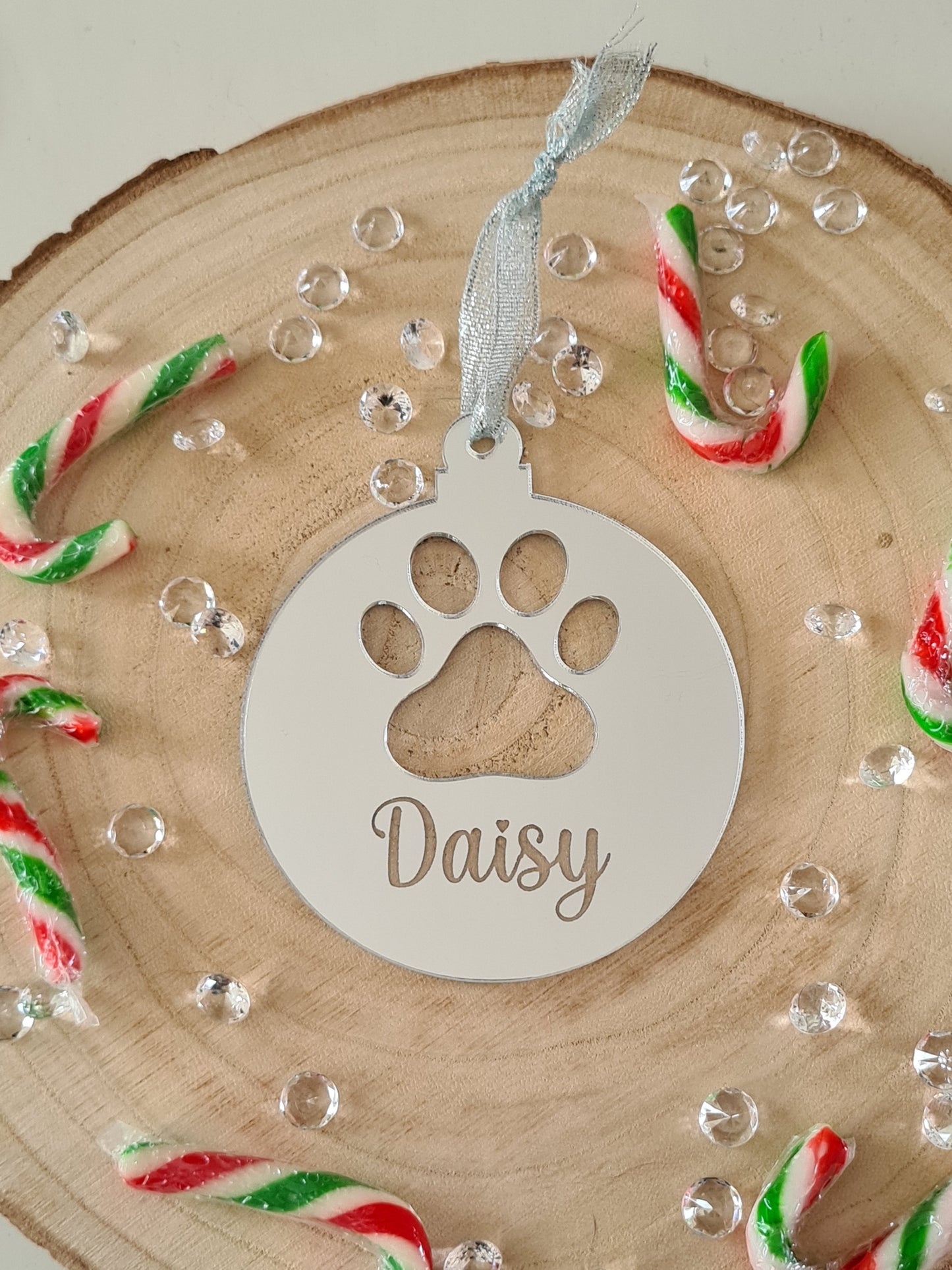 Personalised Pet Pawprint Bauble