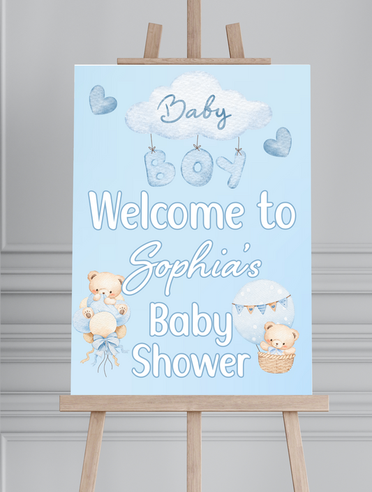 Personalised Baby Shower Welcome Sign | Baby Shower | Custom Name | Party Entrance Sign