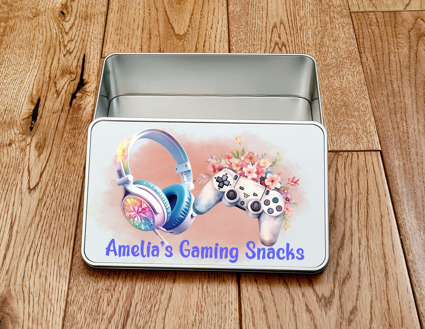 Personalised Gaming Snacks Treat Tin