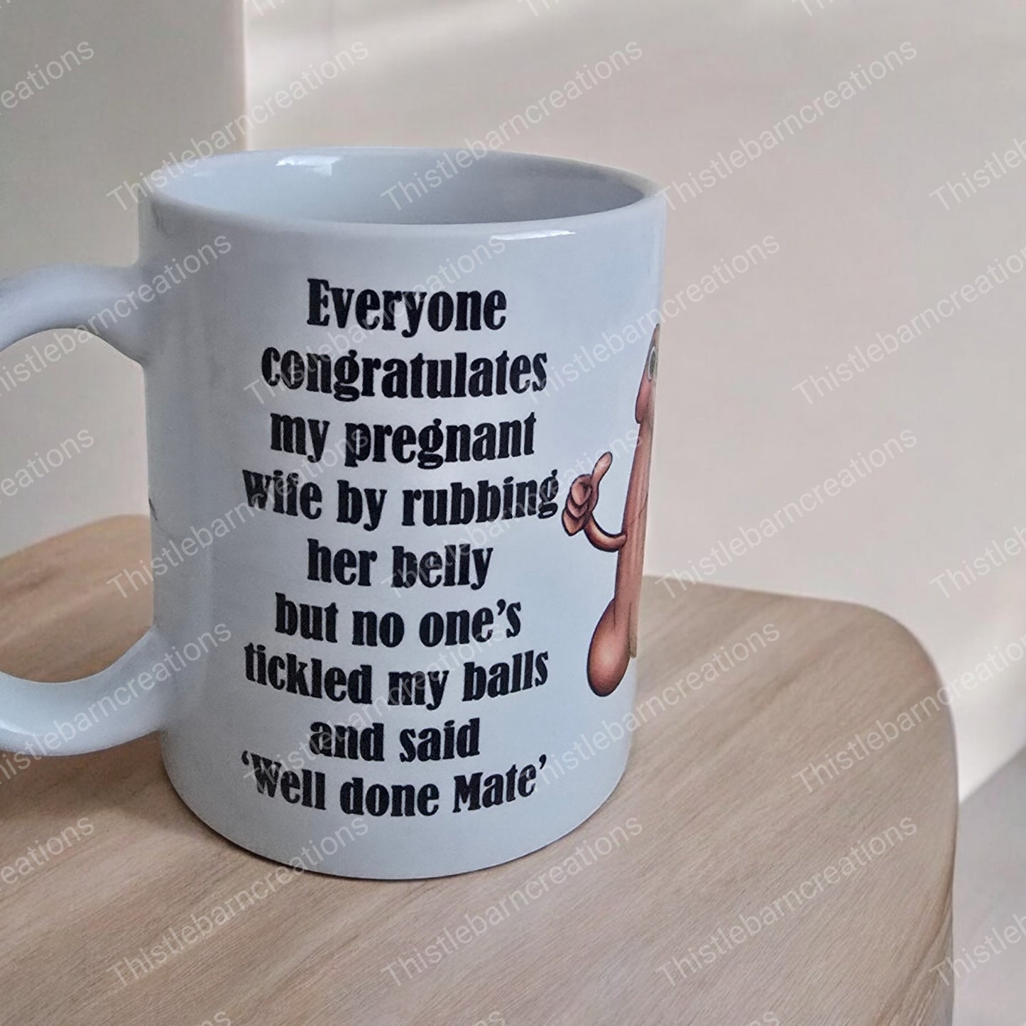 Funny Birth Announcement Gift Mug for New Dad, Baby Shower Mug - Drinkware Ceramic