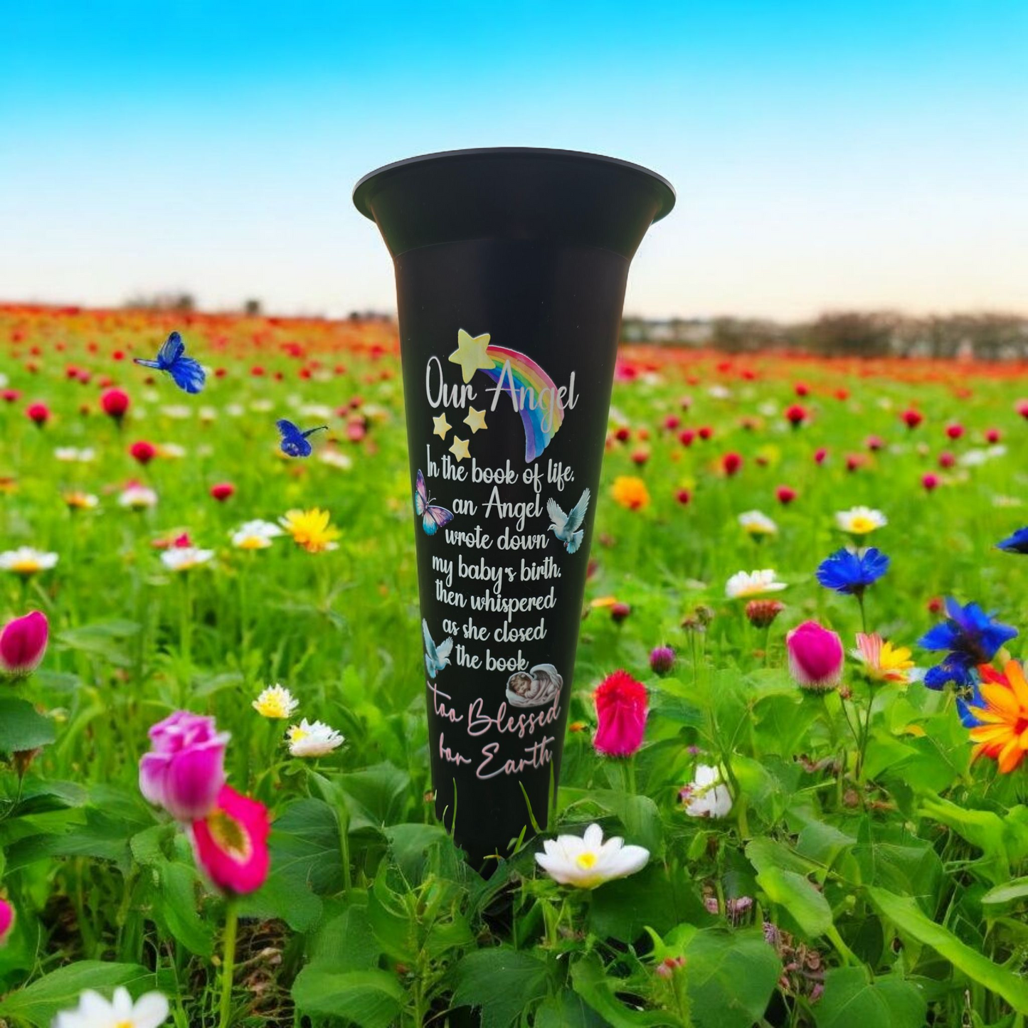 Angel Baby Grave Vase
