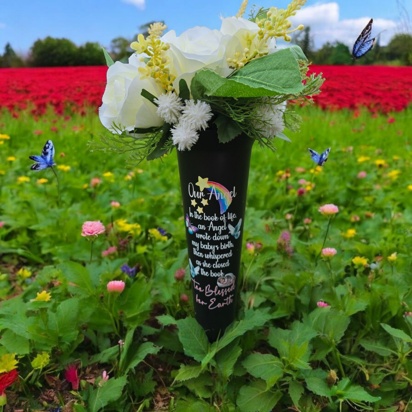 Angel Baby Grave Vase