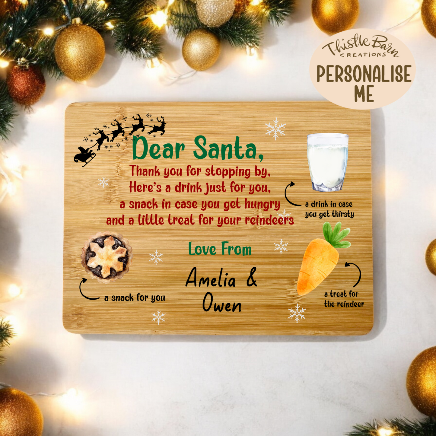 Santa Christmas Eve Treat Board