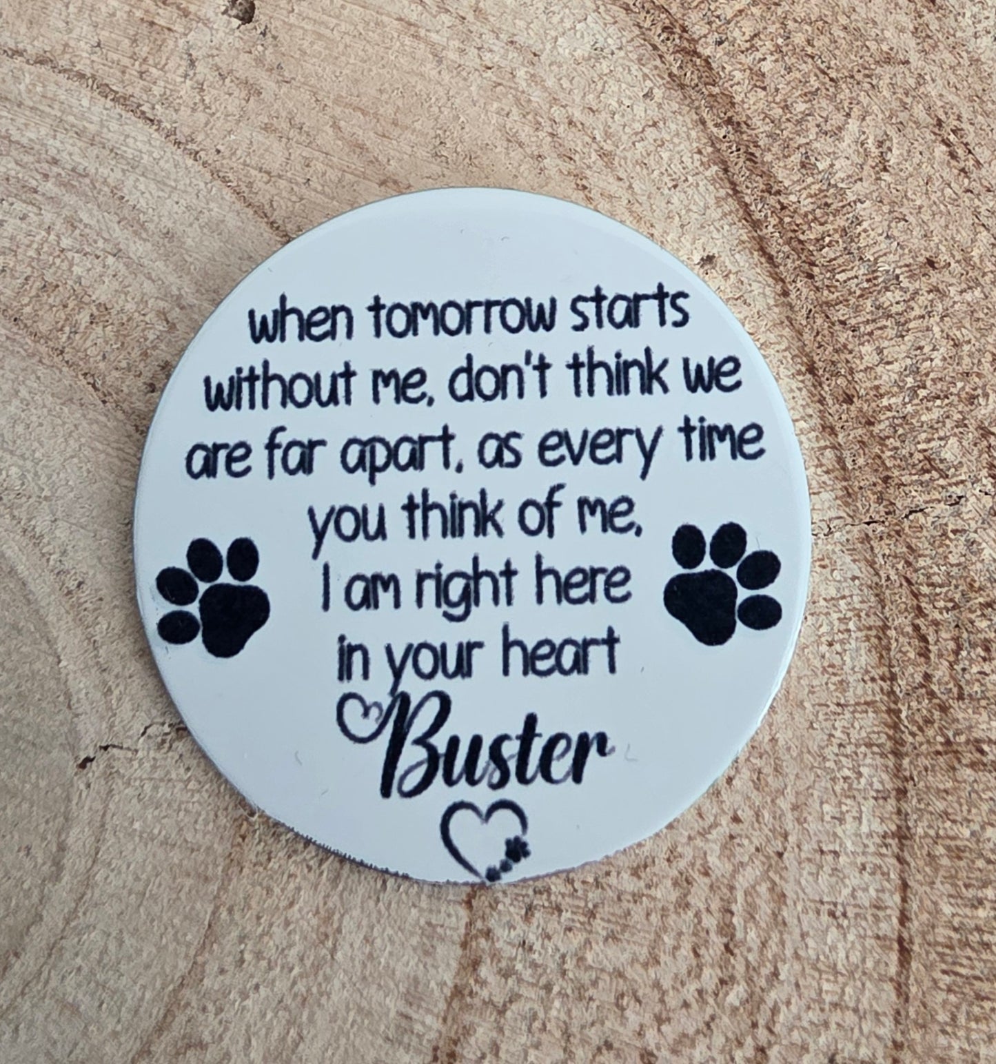 Pocket Hug Leather Keyring, Pet memorial, Rainbow Bridge Keyring, Pet Loss Pocket Hug Keyring