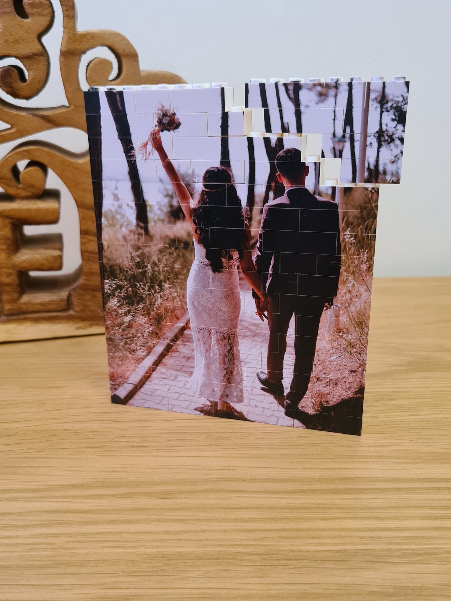 Personalised Plastic Building Brick Photo Block Panel