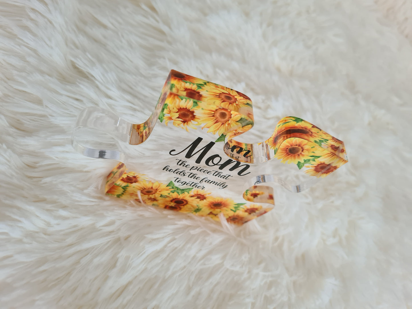 Sunflower Puzzle Piece,  the piece that holds the family together