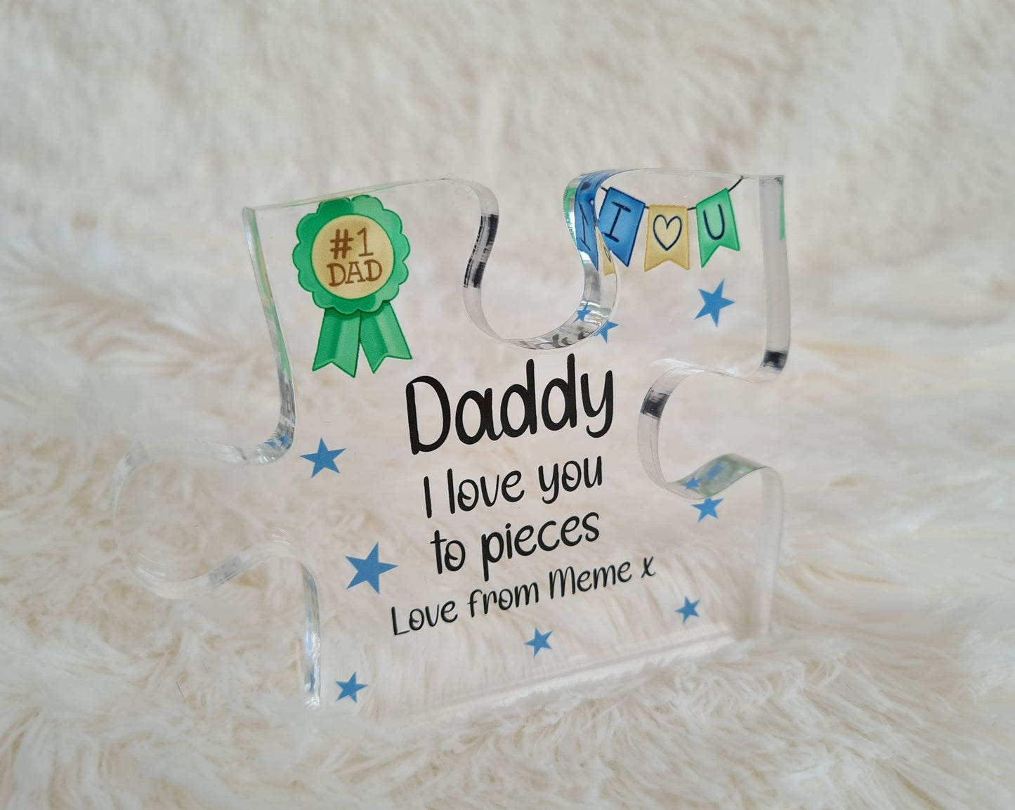 Dad, Daddy, Grandad, I/We love you to pieces Jigsaw Puzzle piece