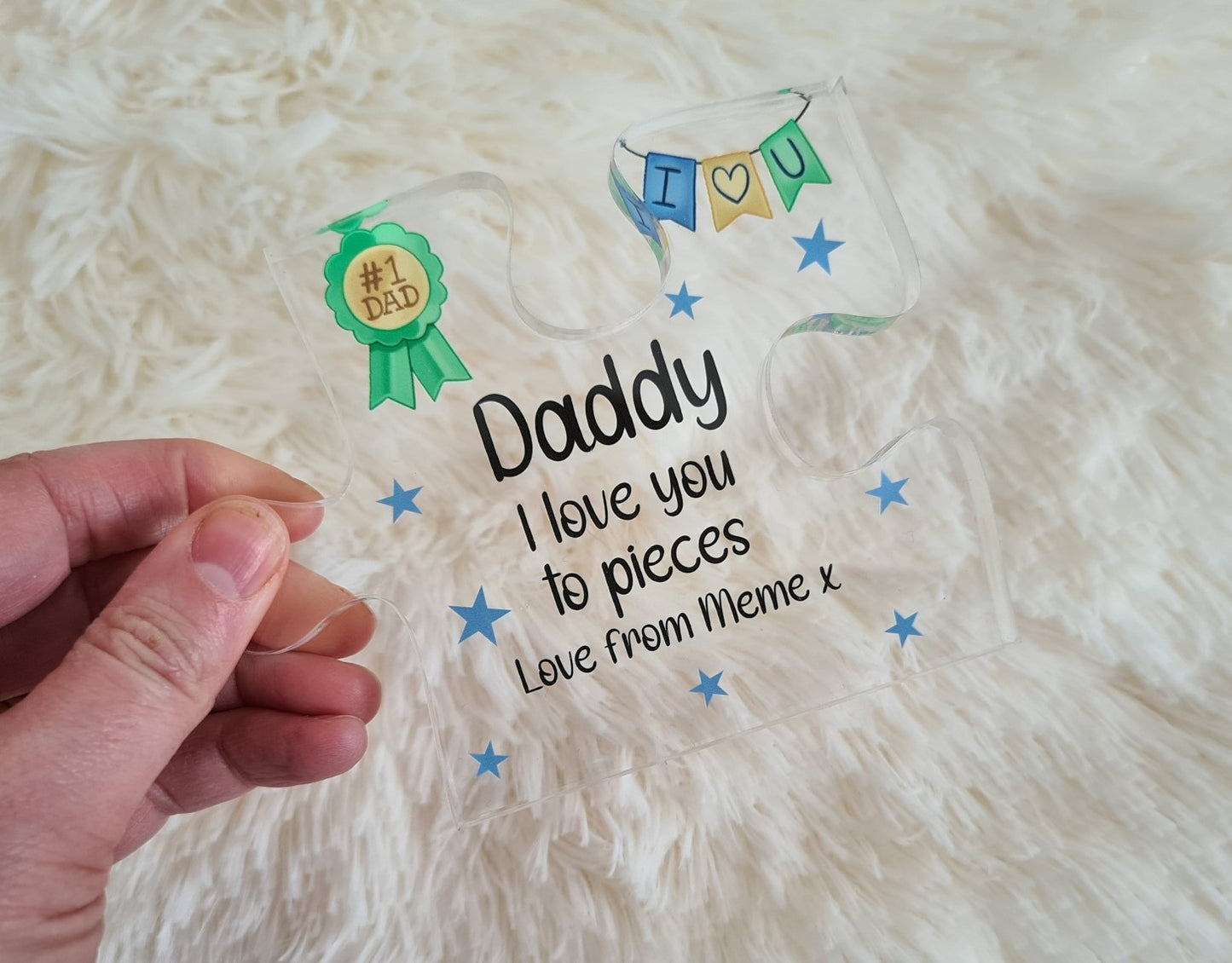 Dad, Daddy, Grandad, I/We love you to pieces Jigsaw Puzzle piece