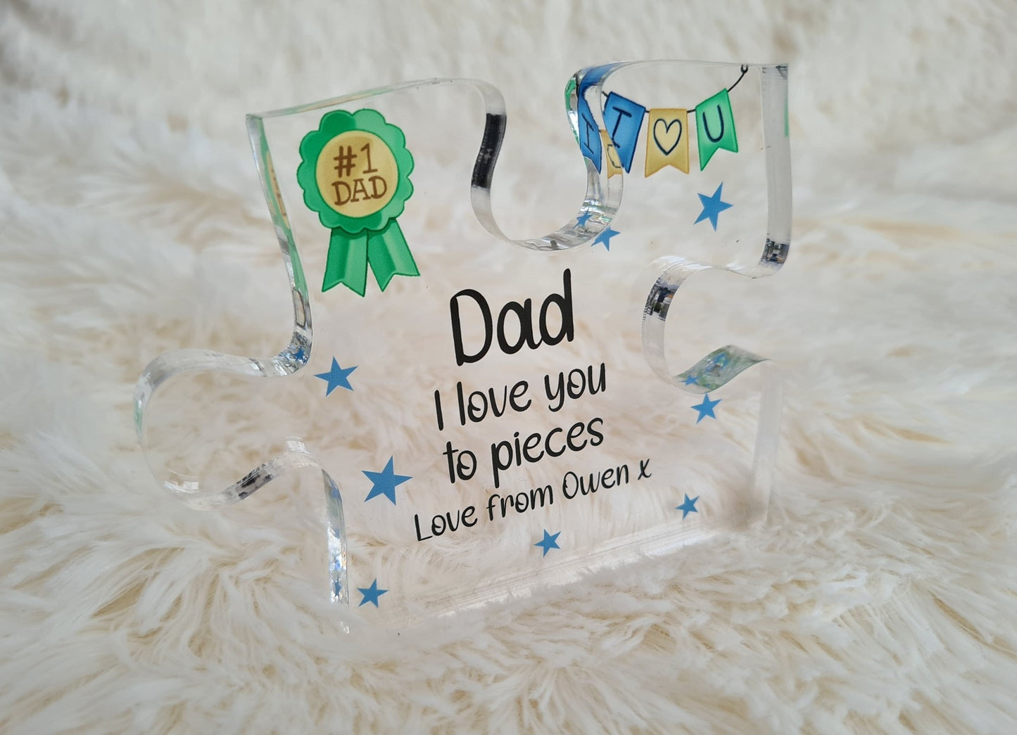 Dad, Daddy, Grandad, I/We love you to pieces Jigsaw Puzzle piece