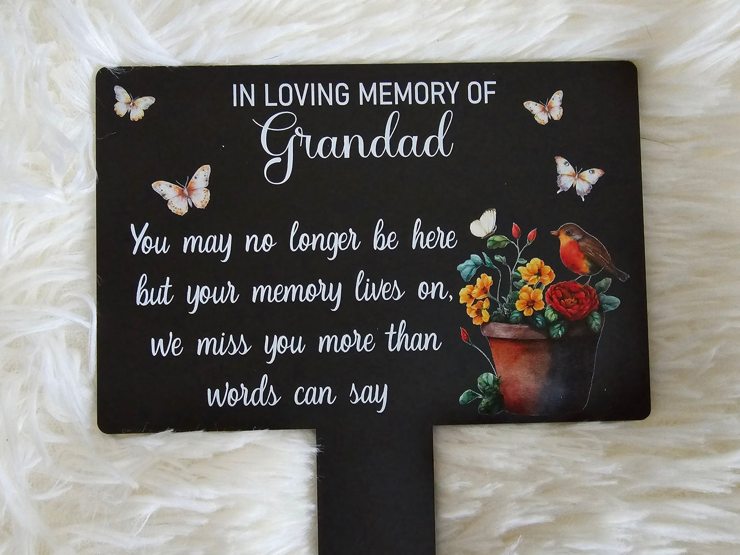 Personalised Acrylic Grave Marker