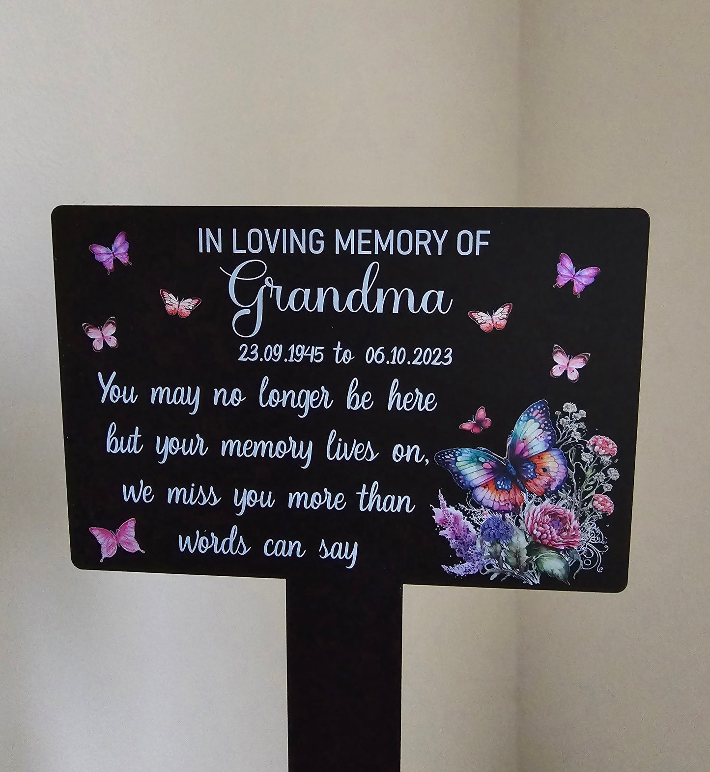 Personalised Acrylic Grave Marker