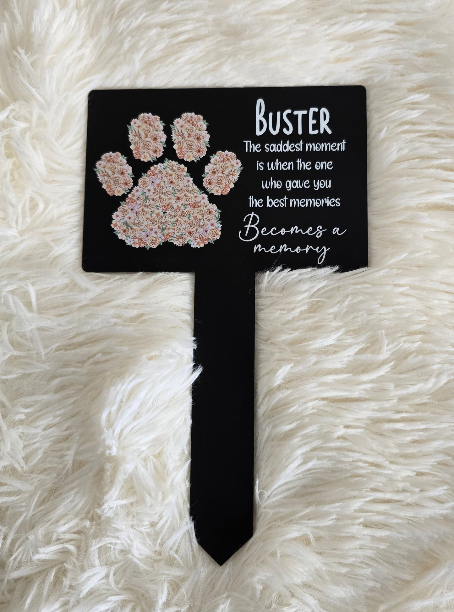 Personalised Acrylic Pet Memorial Garden Marker