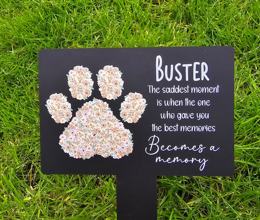 Personalised Acrylic Pet Memorial Garden Marker