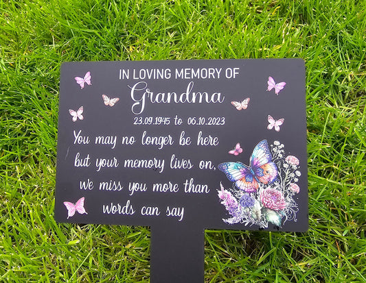 Personalised Acrylic Grave Marker