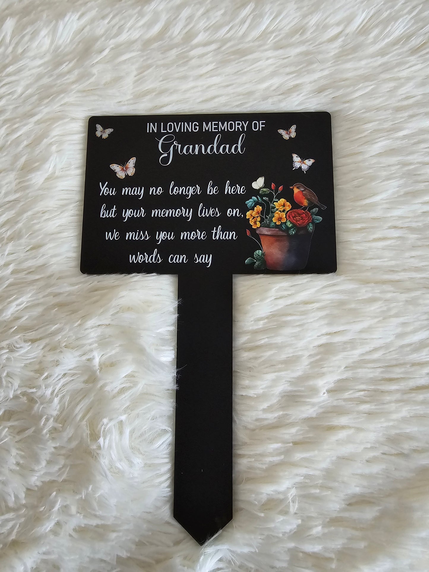 Personalised Acrylic Grave Marker