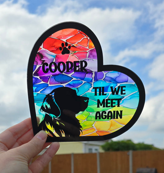 Stained Glass Effect Pet Memorial Stand