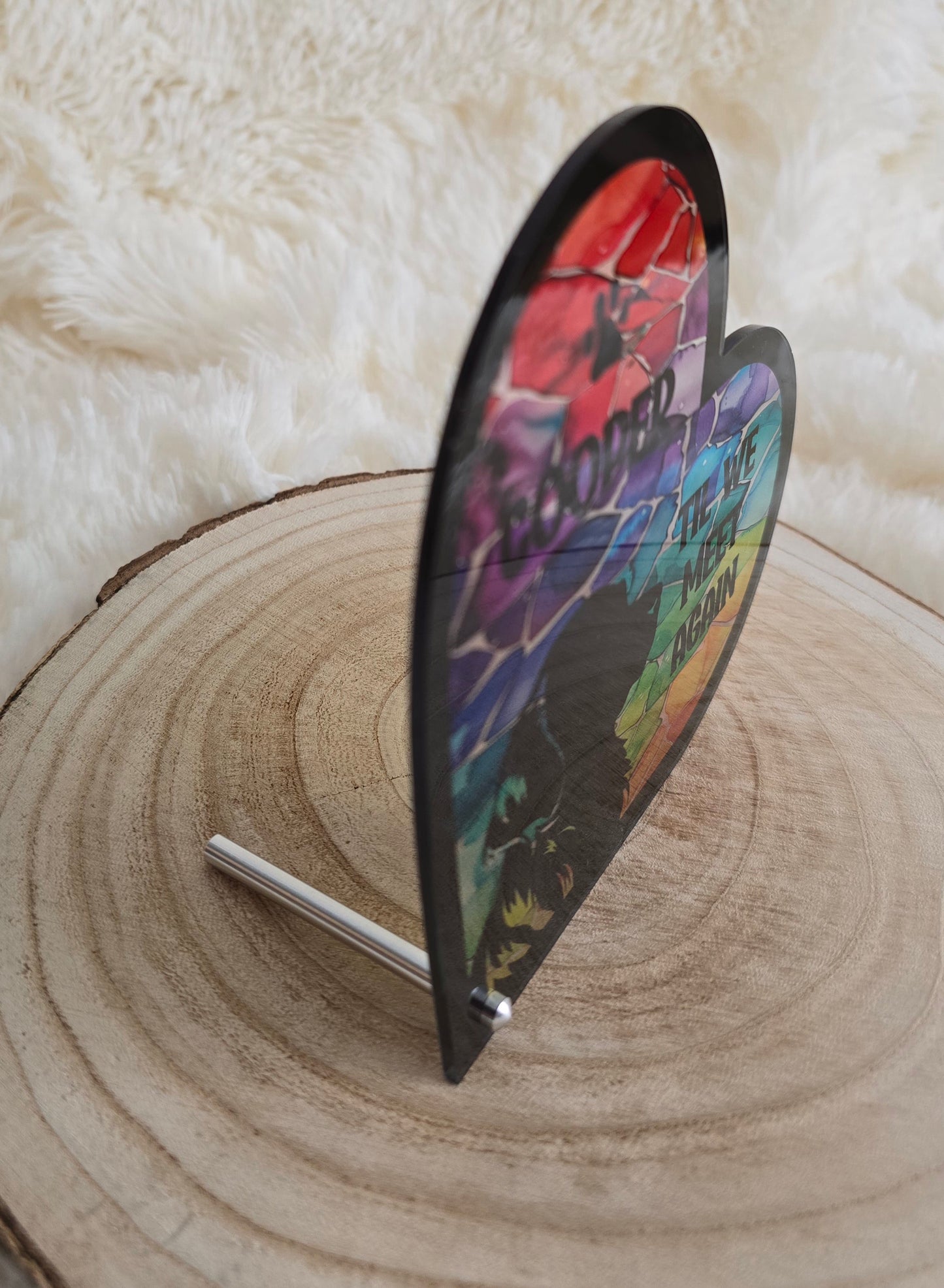 Stained Glass Effect Horse Memorial Stand
