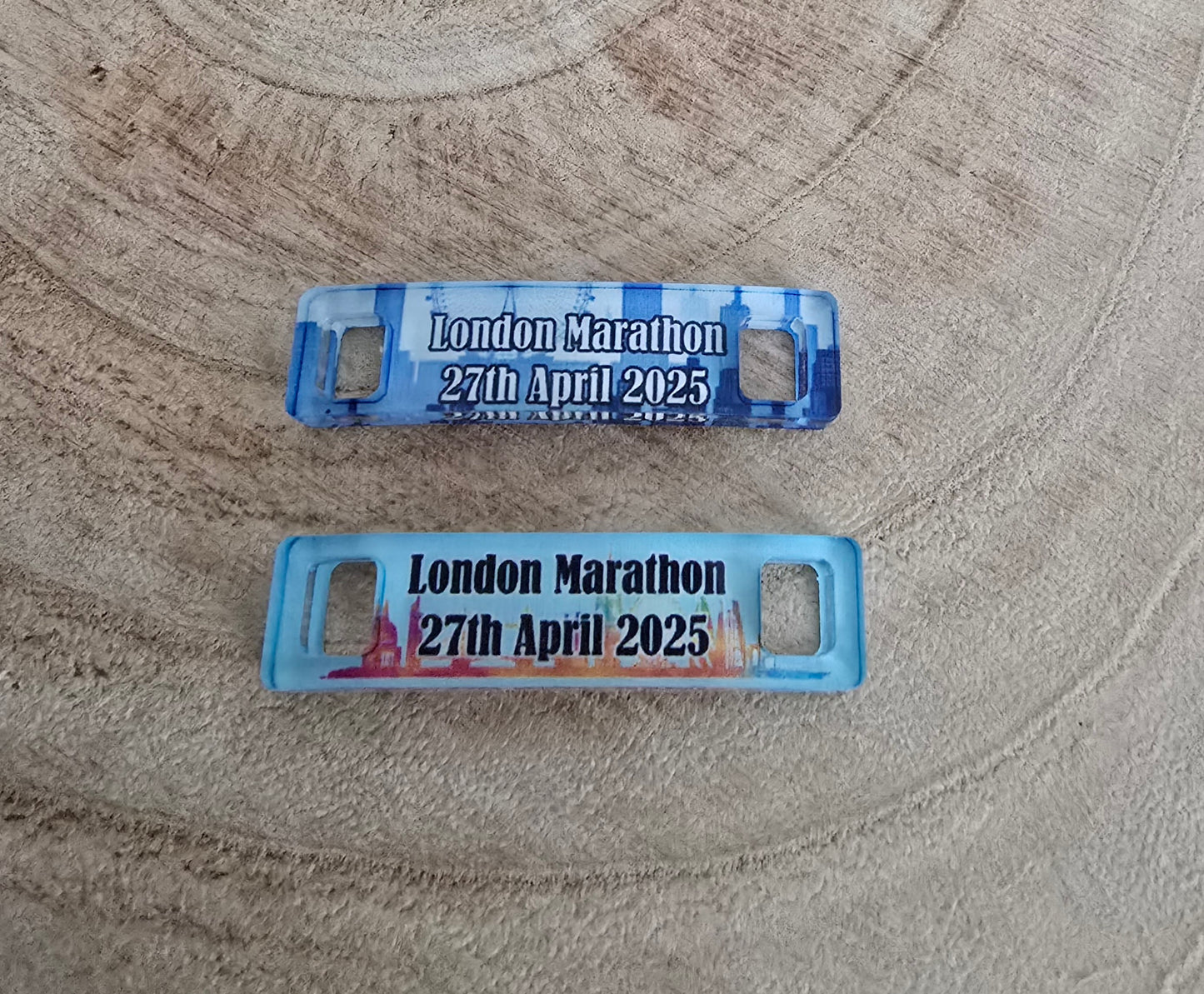 London Marathon 2025 Shoe Tags, Trainer Tags, Pair, London Marathon Gift - Thistle Barn Creations