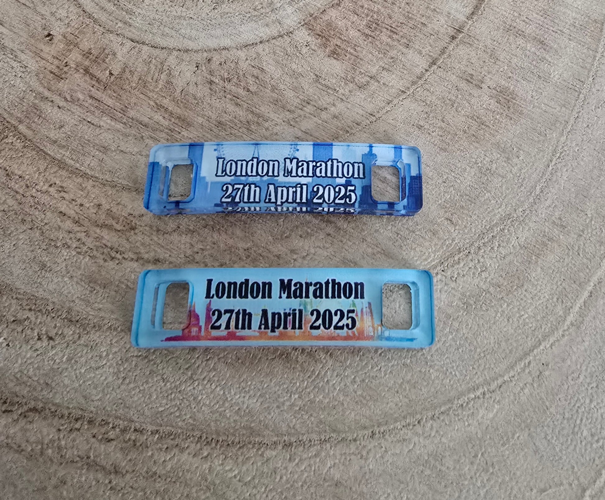 London Marathon 2025 Shoe Tags, Trainer Tags, Pair, London Marathon Gift - Thistle Barn Creations