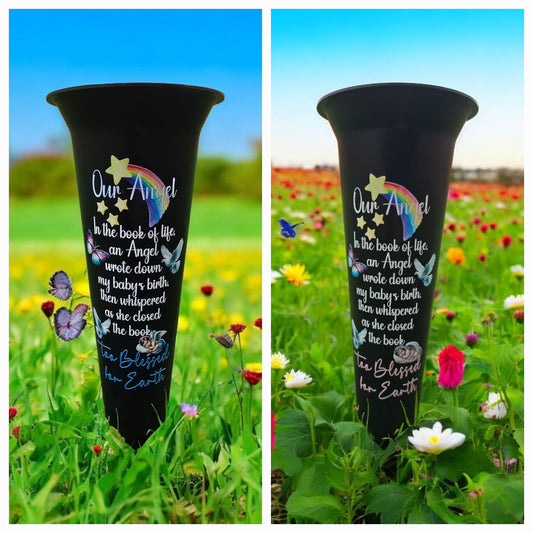 Angel Baby Grave Vase
