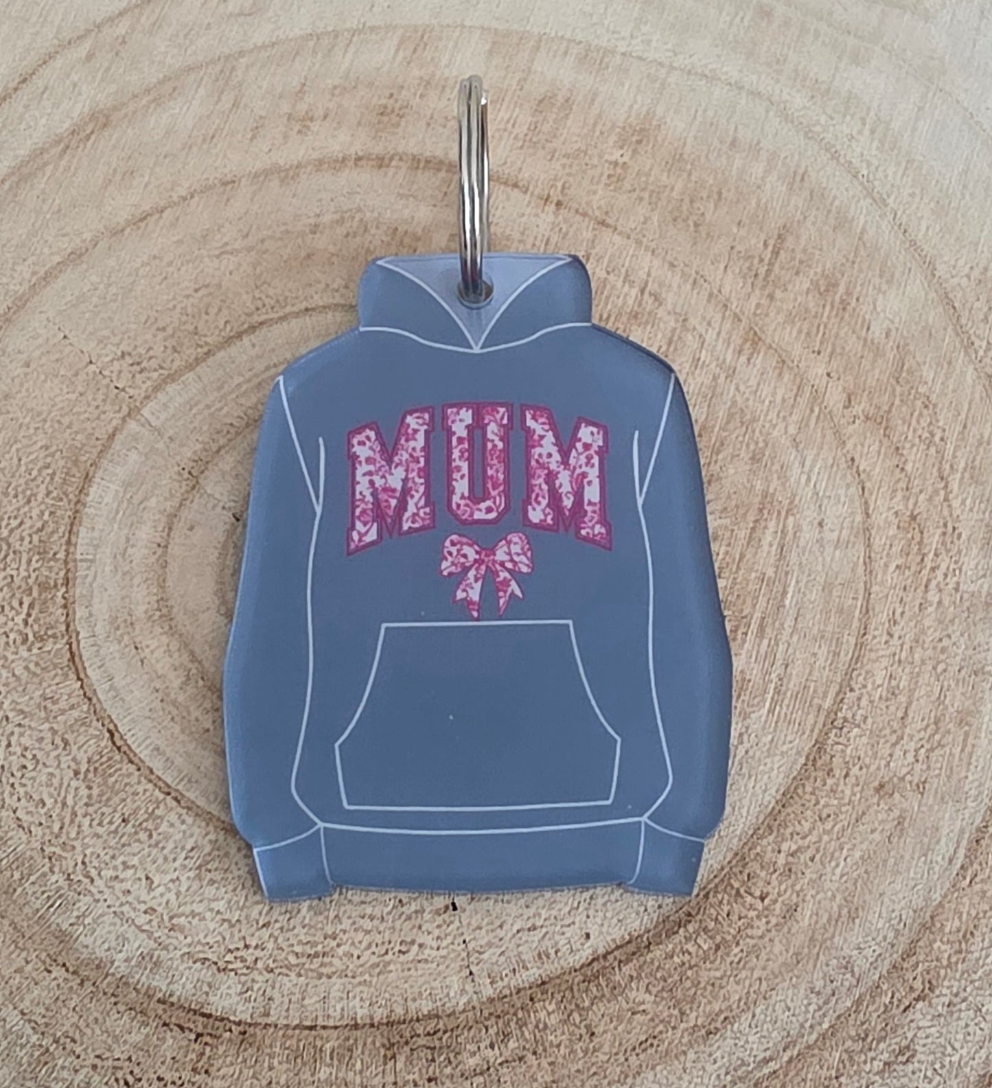 Mum Hoodie/Hoody Keyring, Mothers Day Gift Keyring, miniature hoodie/hoody