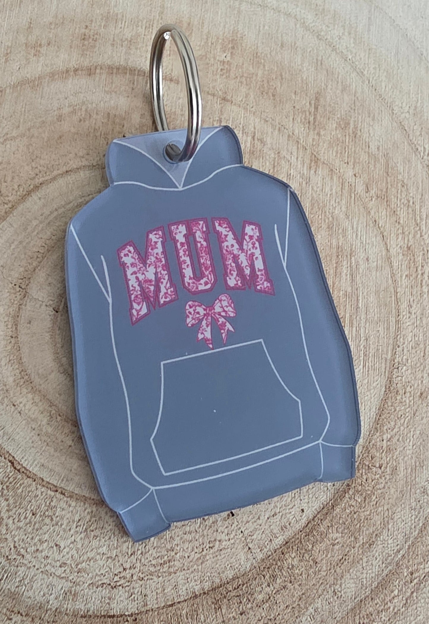 Mum Hoodie/Hoody Keyring, Mothers Day Gift Keyring, miniature hoodie/hoody