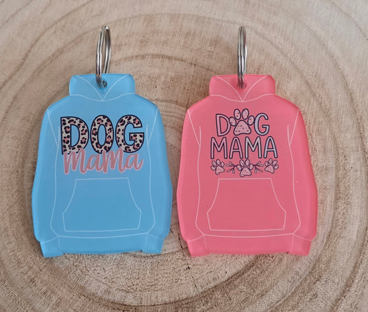 Dog Mama Hoodie/Hoody Keyring, Mothers Day Keyring, miniature hoodie/hoody