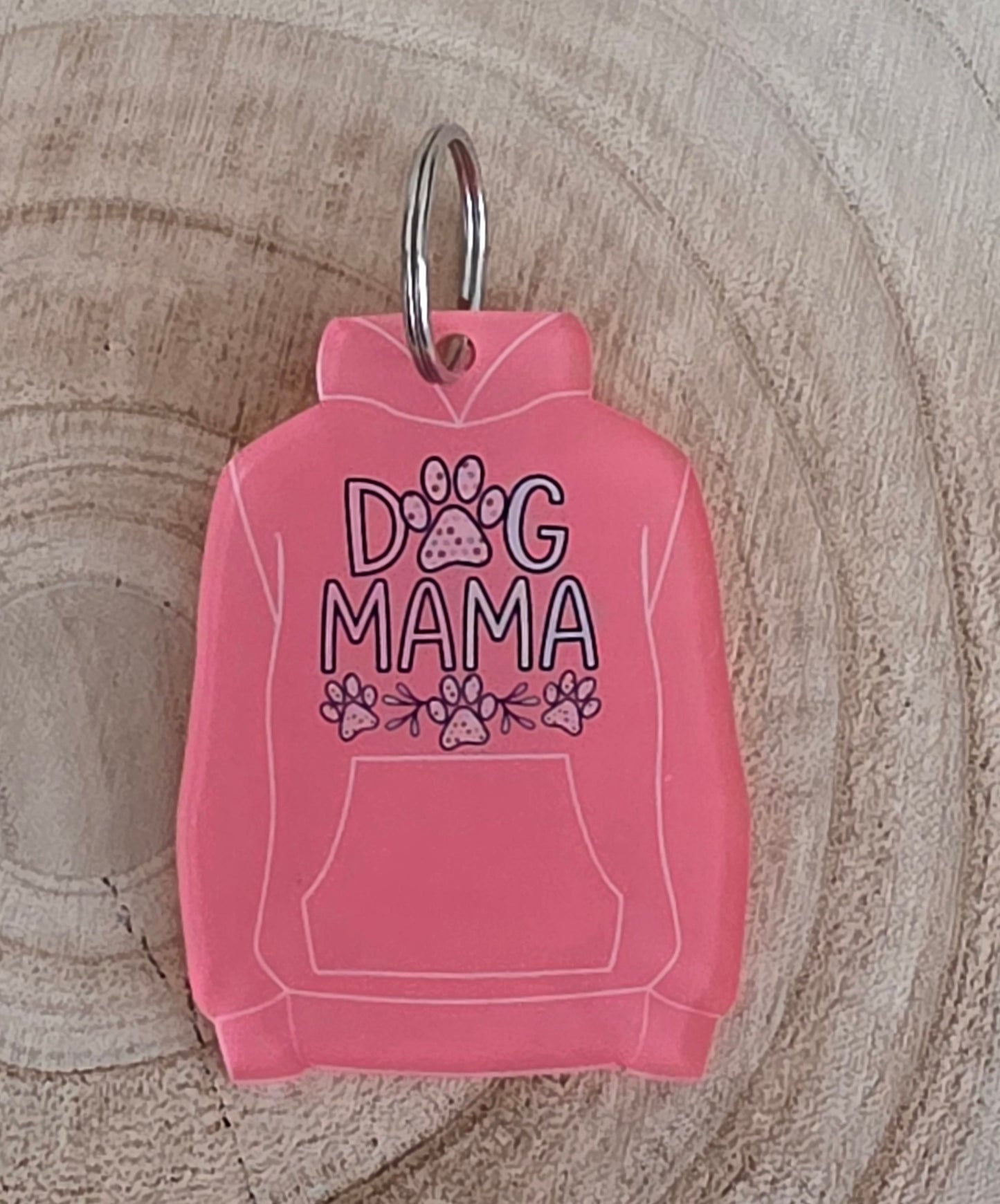 Dog Mama Hoodie/Hoody Keyring, Mothers Day Keyring, miniature hoodie/hoody
