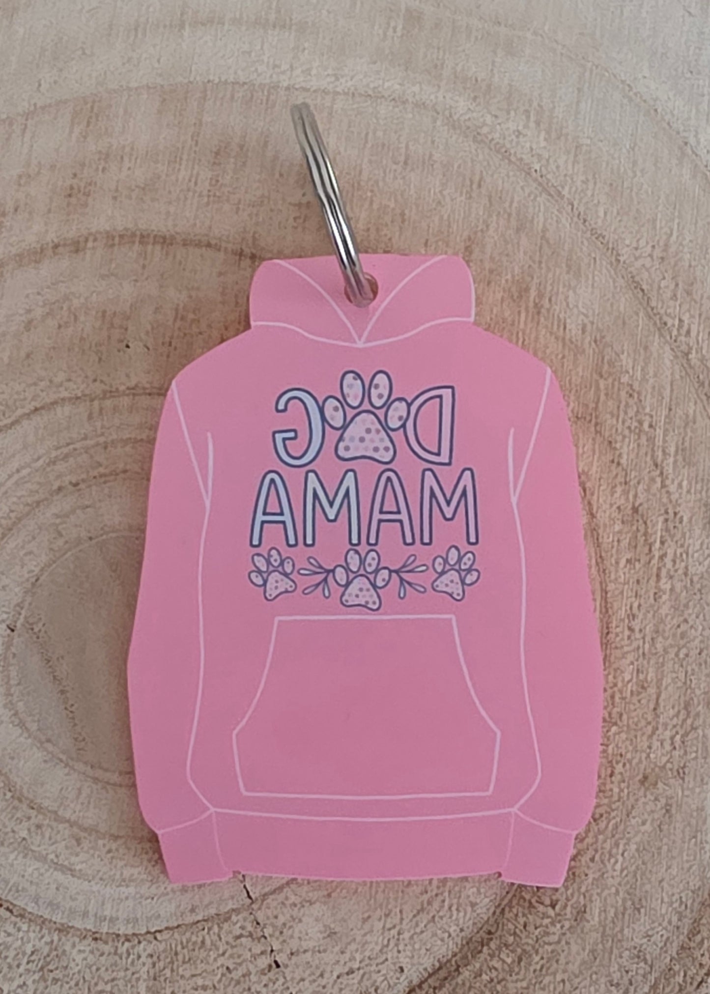Dog Mama Hoodie/Hoody Keyring, Mothers Day Keyring, miniature hoodie/hoody