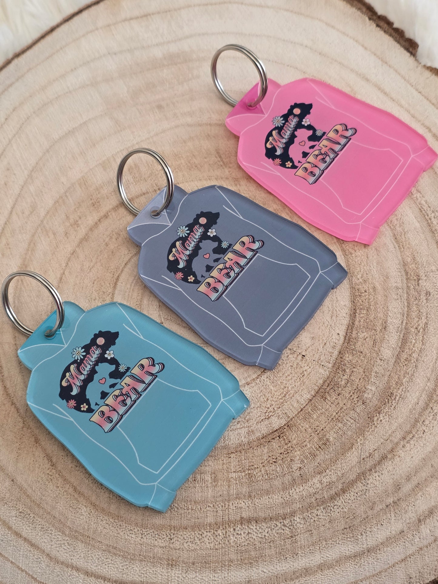 Mama Bear Hoodie/Hoody Keyring, Mothers Day Gift Keyring, miniature hoodie/hoody