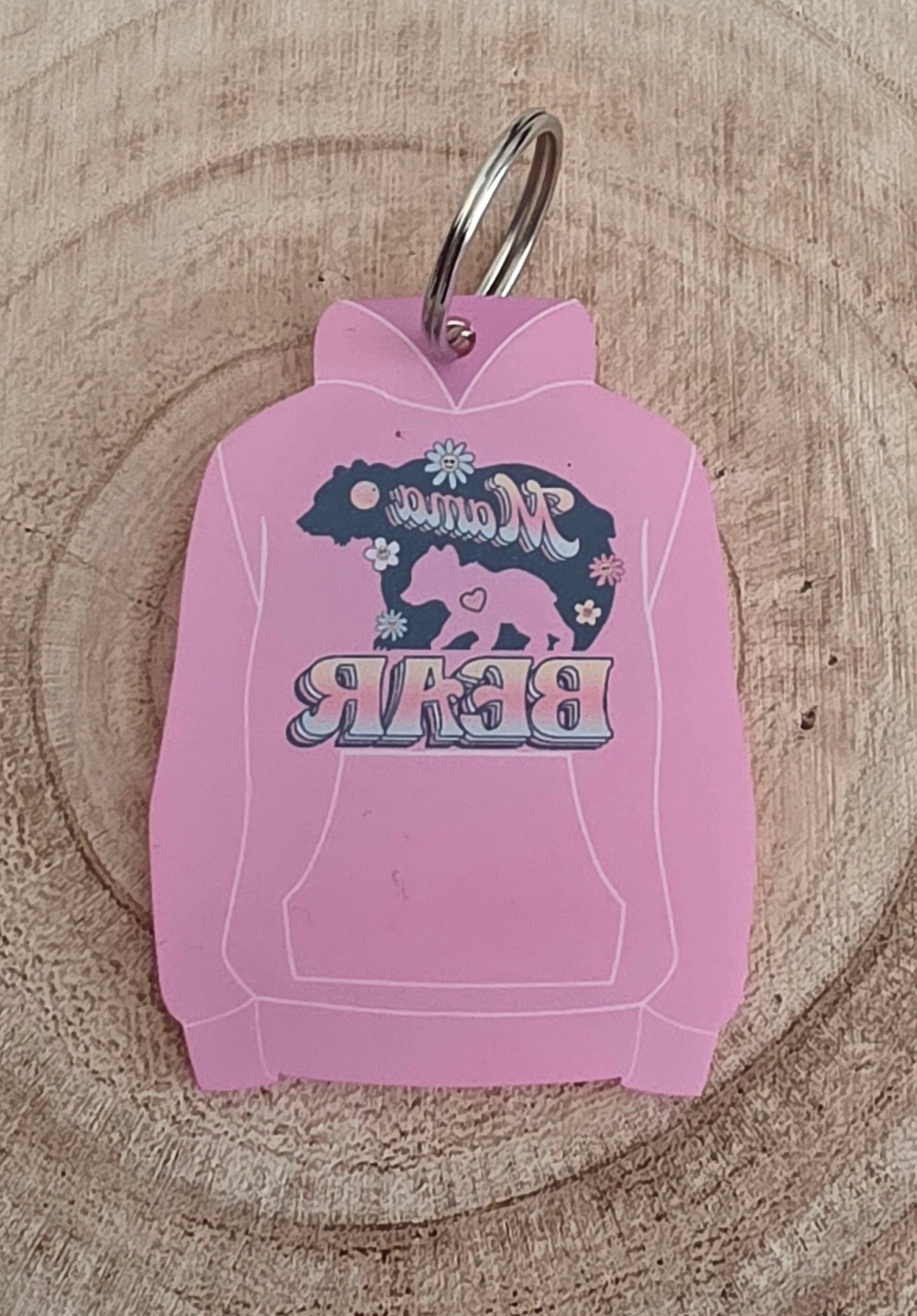 Mama Bear Hoodie/Hoody Keyring, Mothers Day Gift Keyring, miniature hoodie/hoody