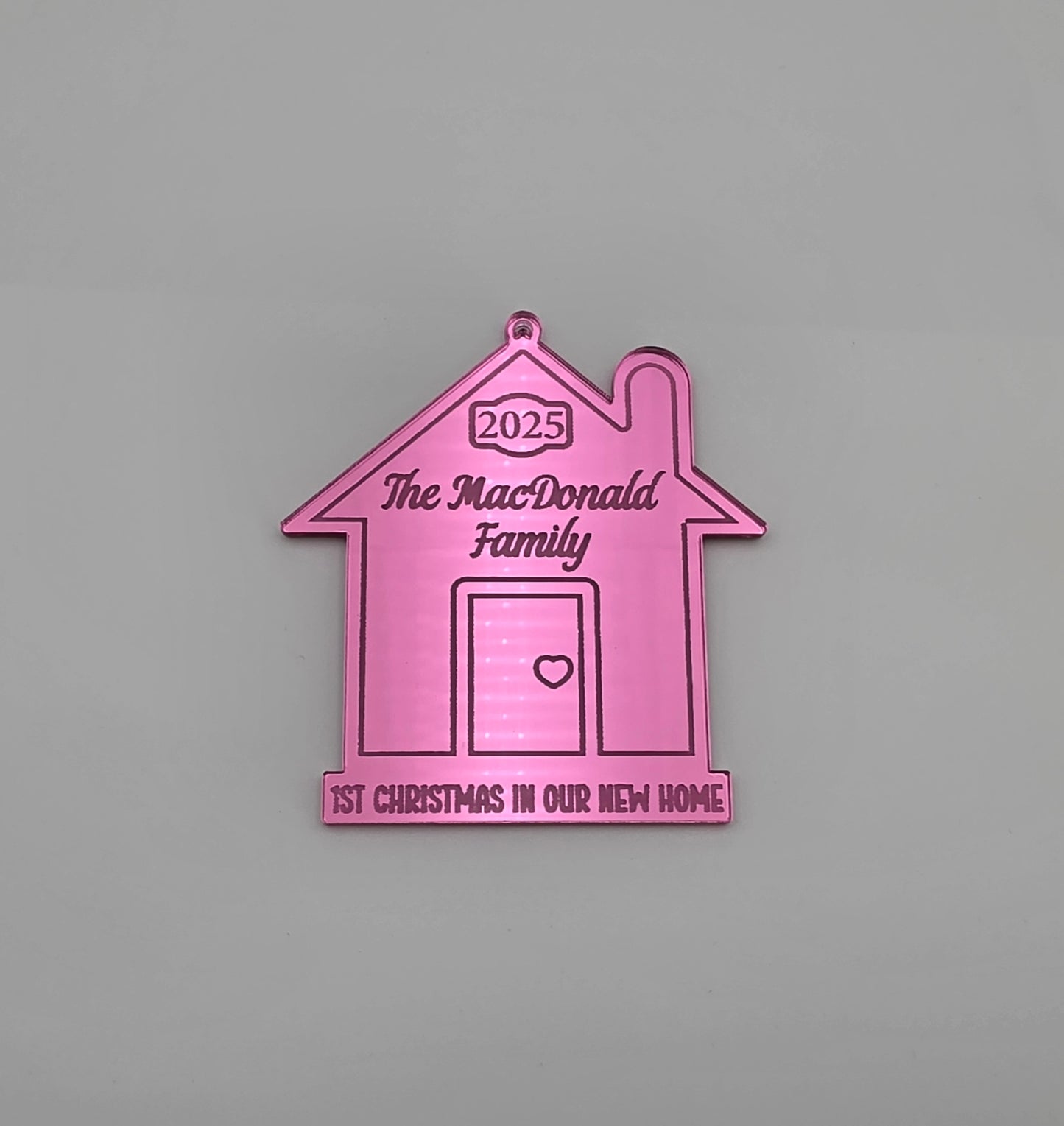 Personalised New Home Bauble 2025 | 1st Christmas in Our New Home House Ornament | Mirror Acrylic Decoration Gift