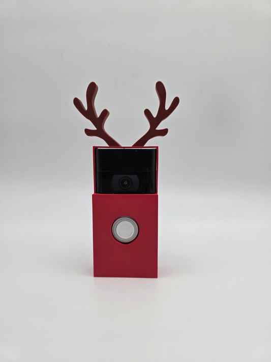Christmas Reindeer Ring Doorbell Cover Case – Festive 3D Printed Accessory for Ring Doorbell 2nd Gen