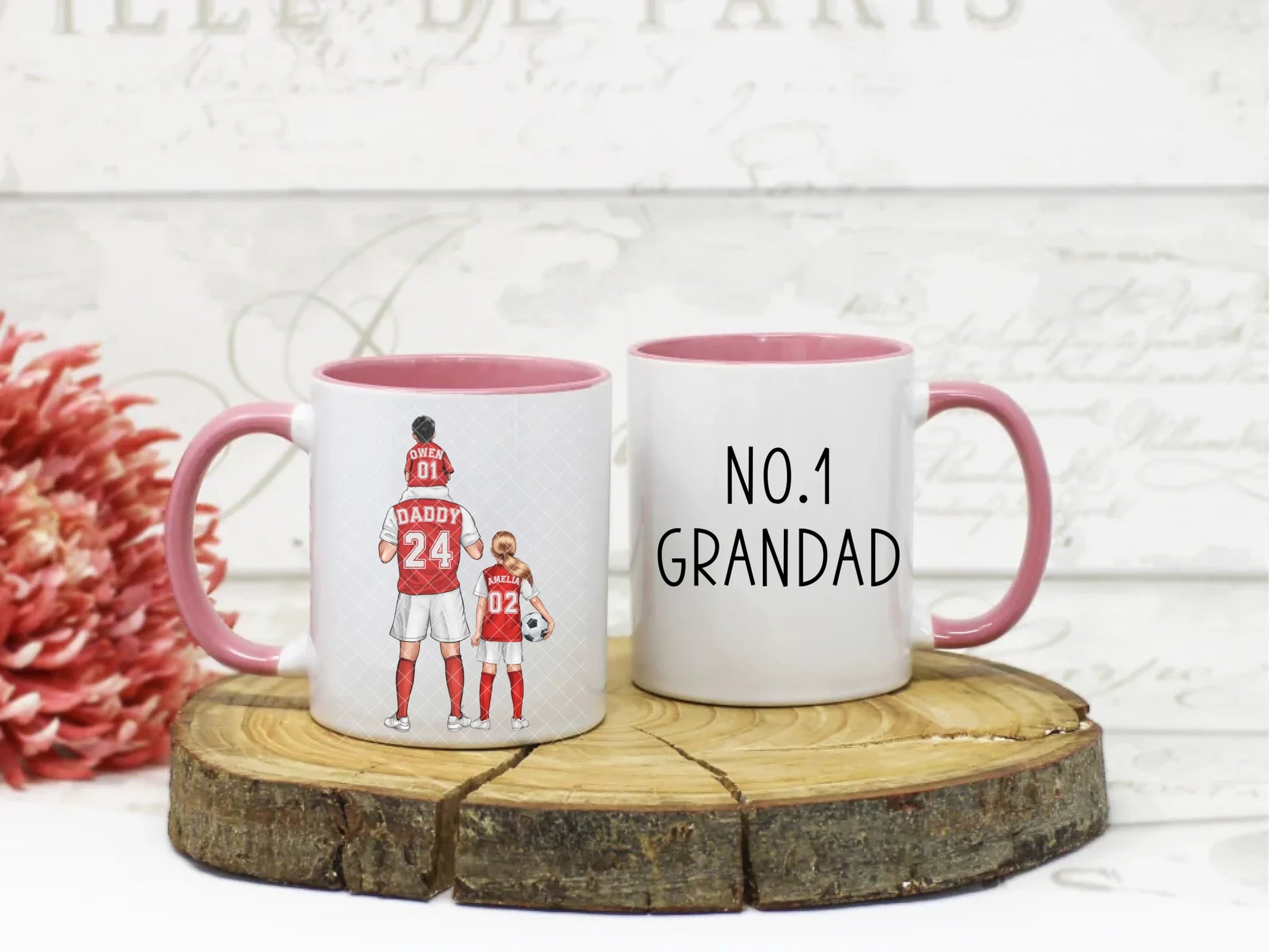 Pink Handle Twin Mug Mockup