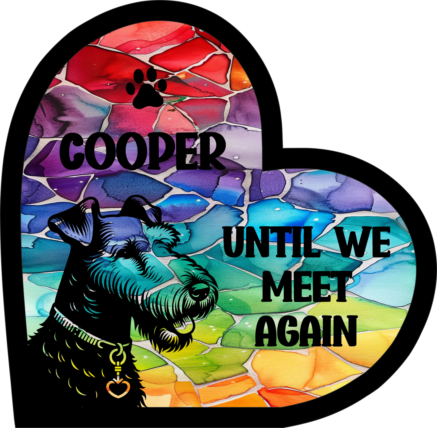 Stained Glass Effect Pet Memorial Stand