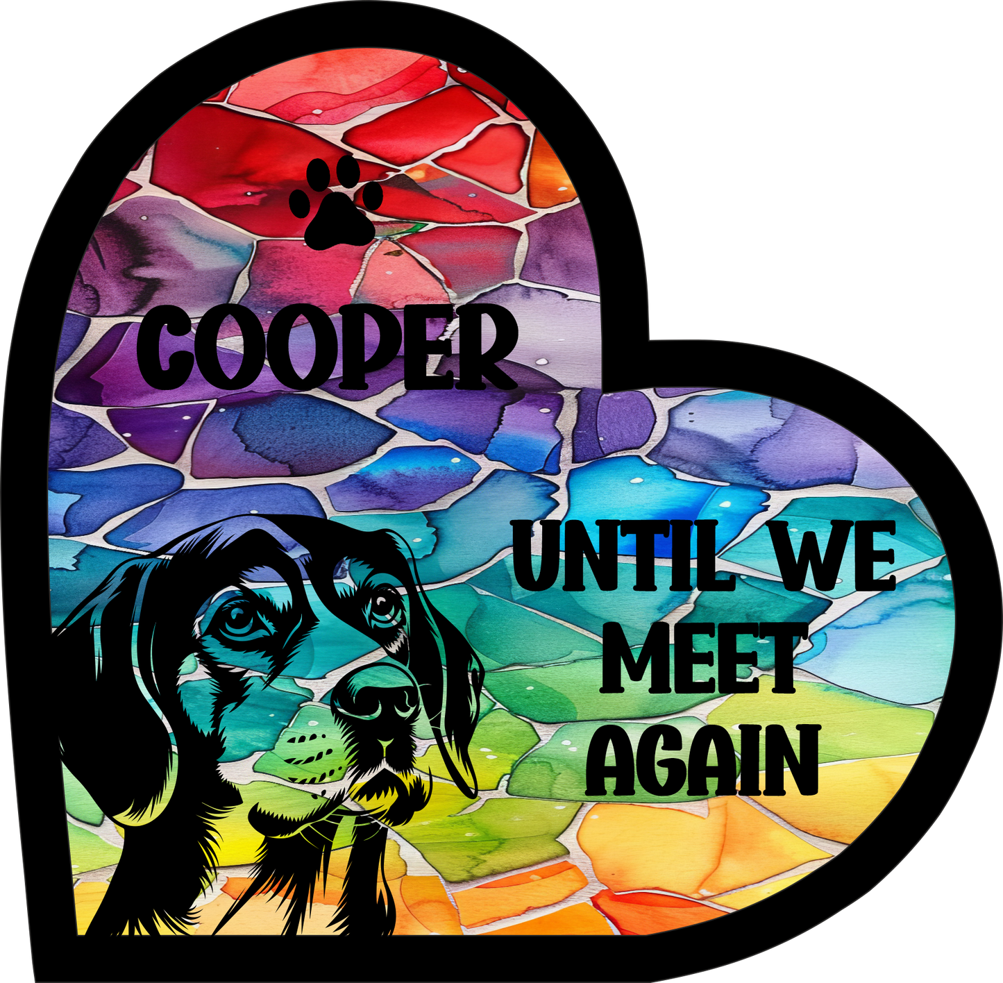Stained Glass Effect Pet Memorial Stand