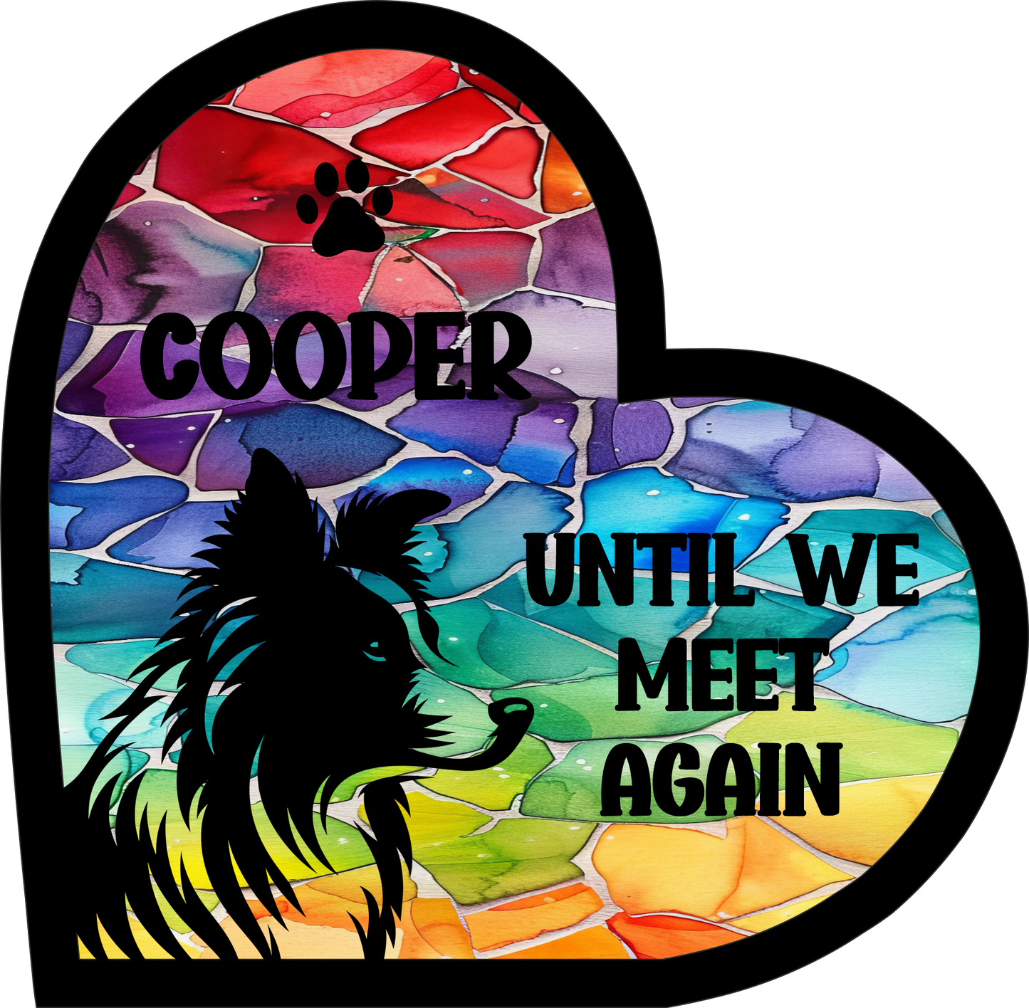 Stained Glass Effect Pet Memorial Stand