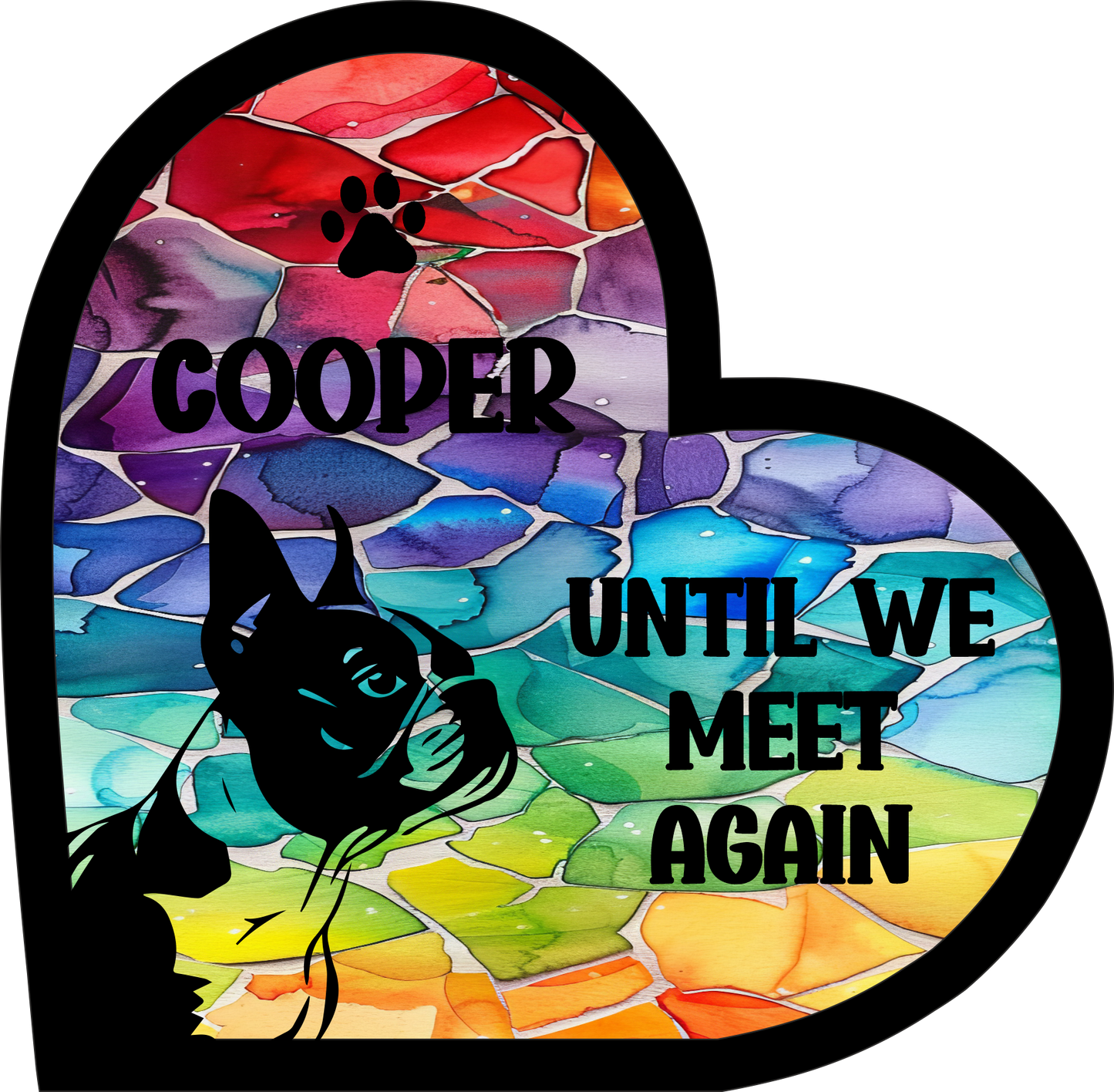 Stained Glass Effect Pet Memorial Stand