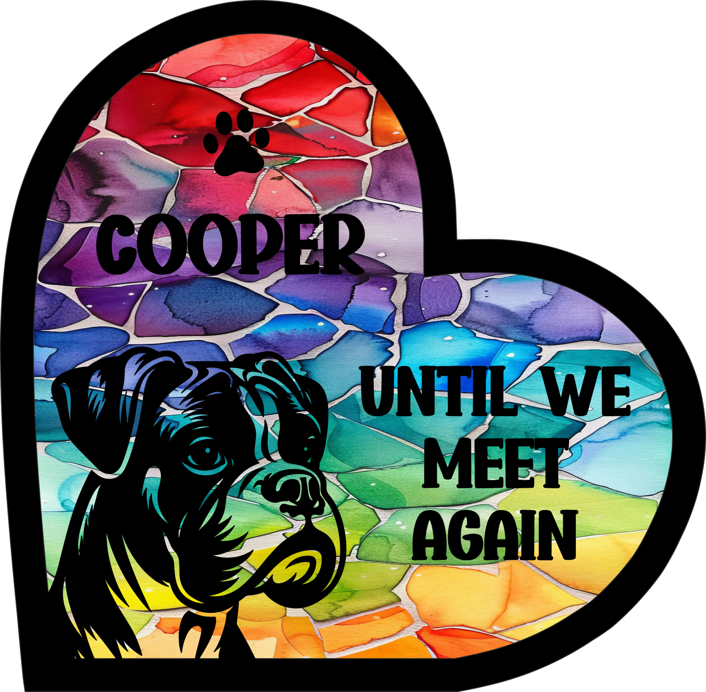Stained Glass Effect Pet Memorial Stand