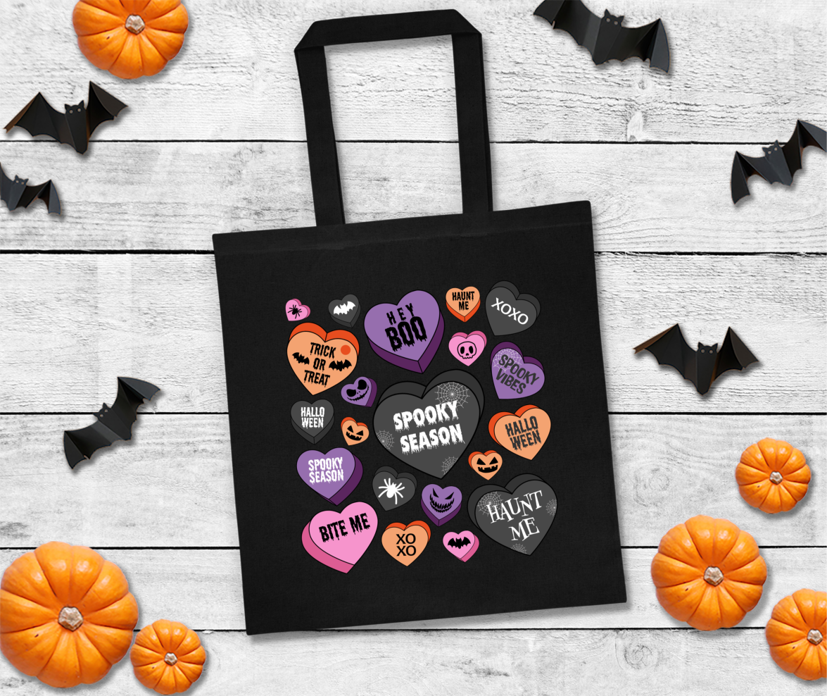 Halloween Candy Black Tote Bag