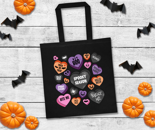 Halloween Candy Black Tote Bag