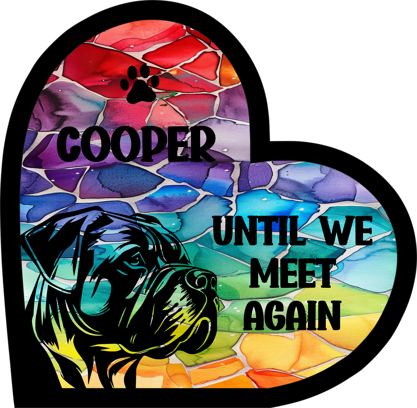 Stained Glass Effect Pet Memorial Stand