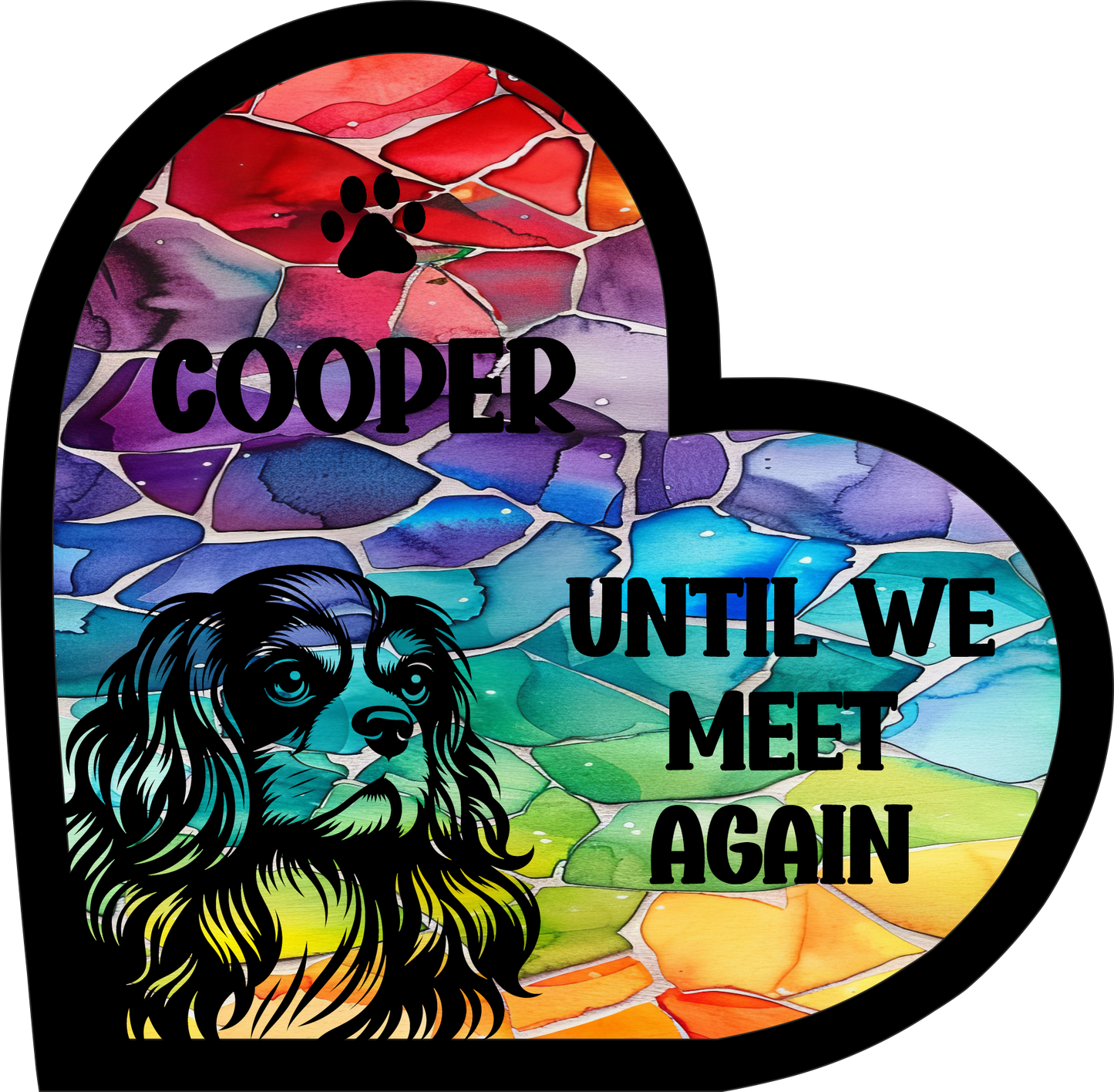 Stained Glass Effect Pet Memorial Stand