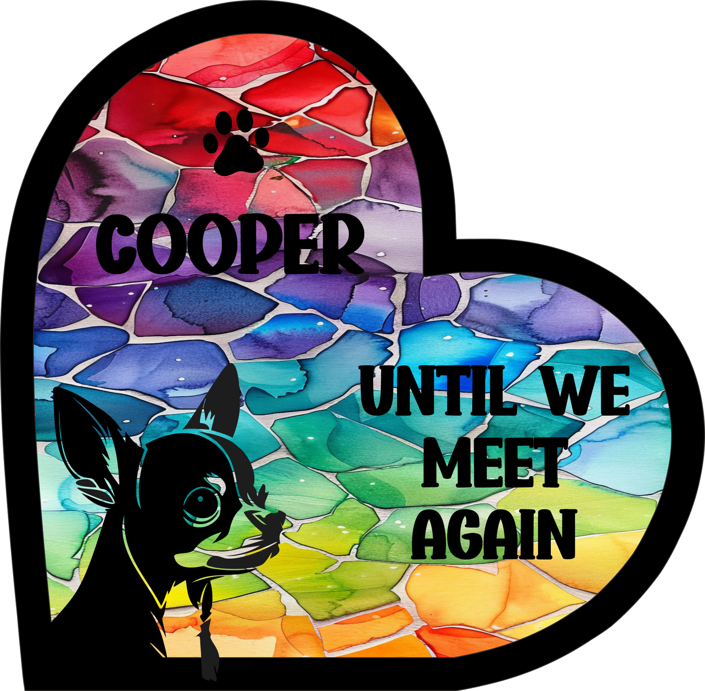 Stained Glass Effect Pet Memorial Stand
