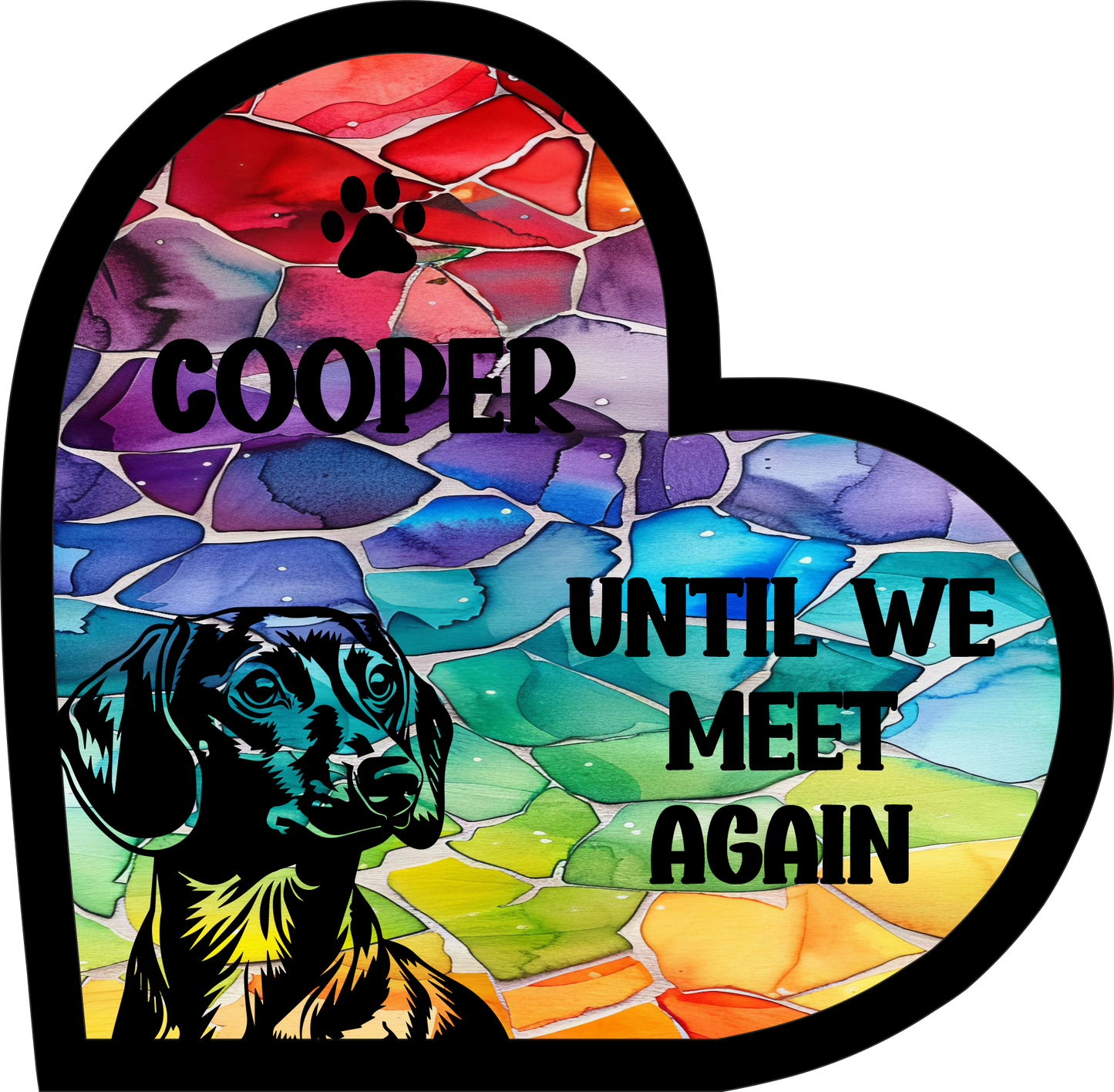 Stained Glass Effect Pet Memorial Stand